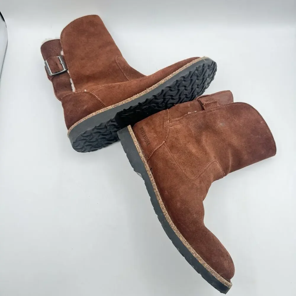 Birkenstock Size 40(10) Uppsala Shearling Suede Leather Boots Expresso
